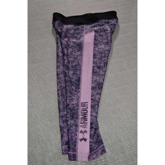 45893-a Under Armour Gym Pants Leggings Capris Polyester Size Medium Womens - Picture 2 of 5